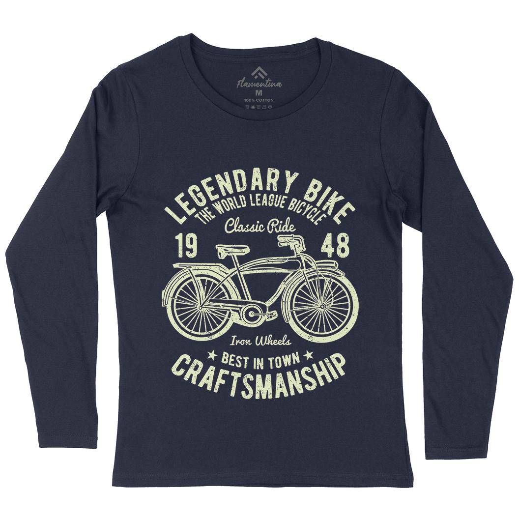 Classic Bicycle Womens Long Sleeve T-Shirt Bikes A035