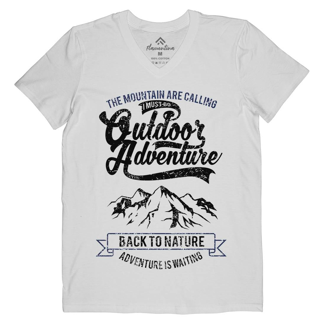 Outdoor Adventure Mens V-Neck T-Shirt Nature A104