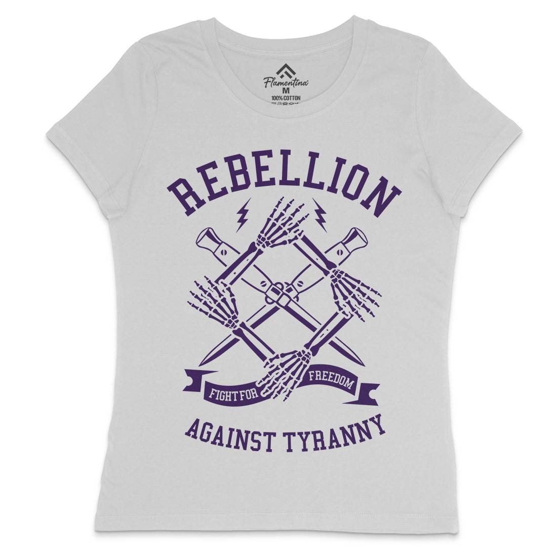 Rebellion Womens Crew Neck T-Shirt Illuminati A266
