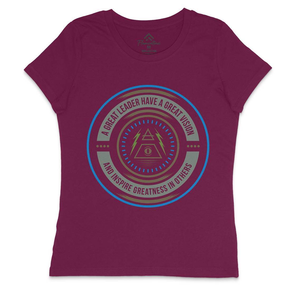 Great Vision Womens Crew Neck T-Shirt Illuminati A323