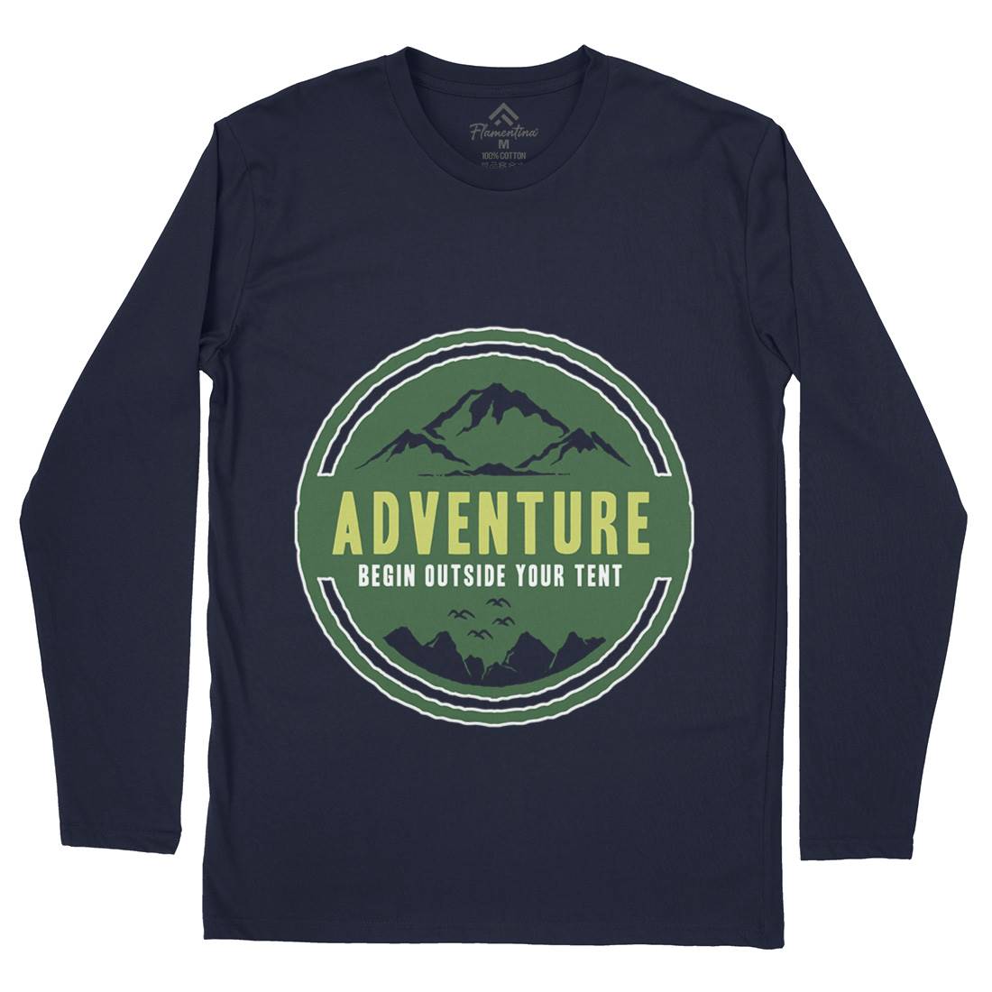 Adventure Begin Mens Long Sleeve T-Shirt Nature A375