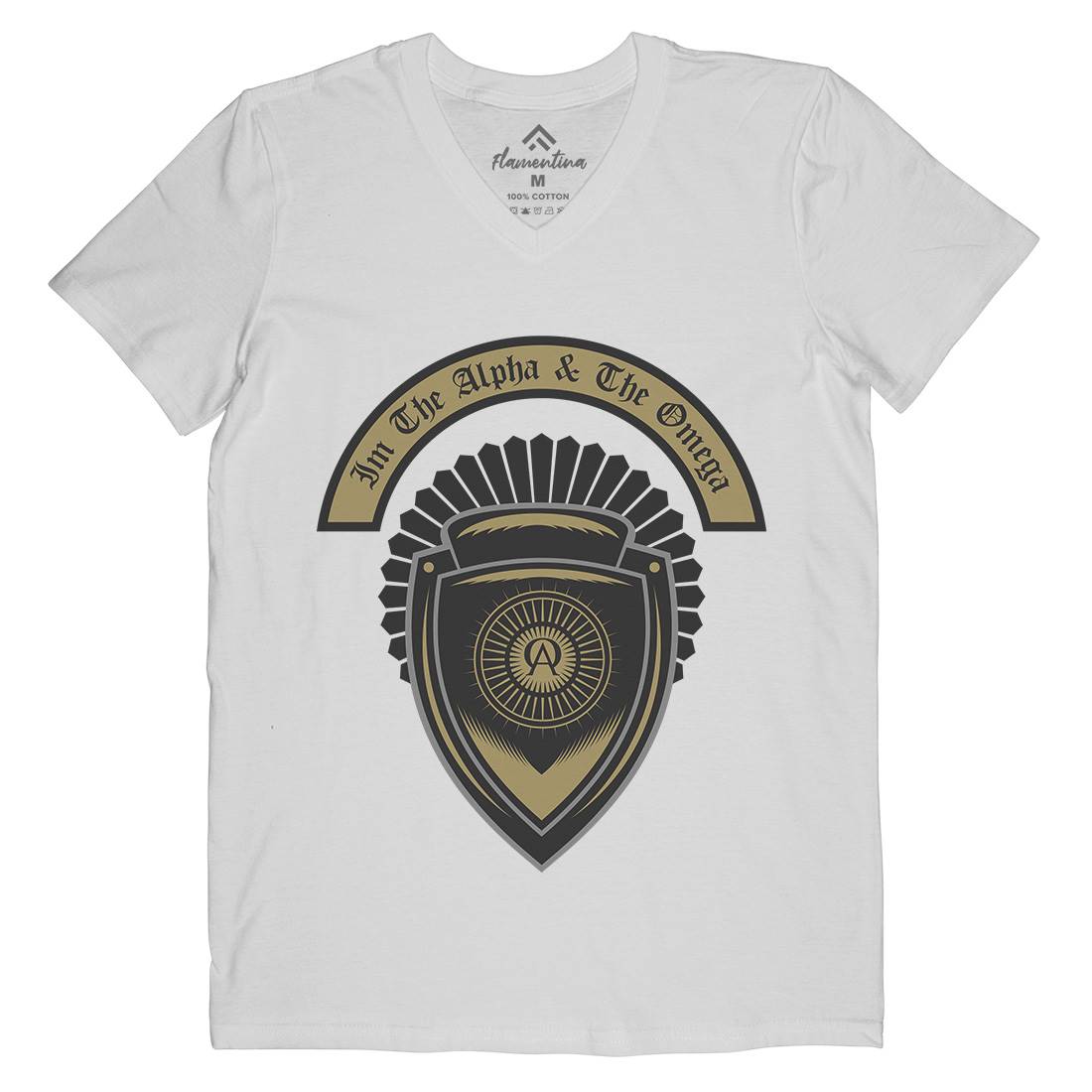 Alpha And Omega Mens V-Neck T-Shirt Religion A376