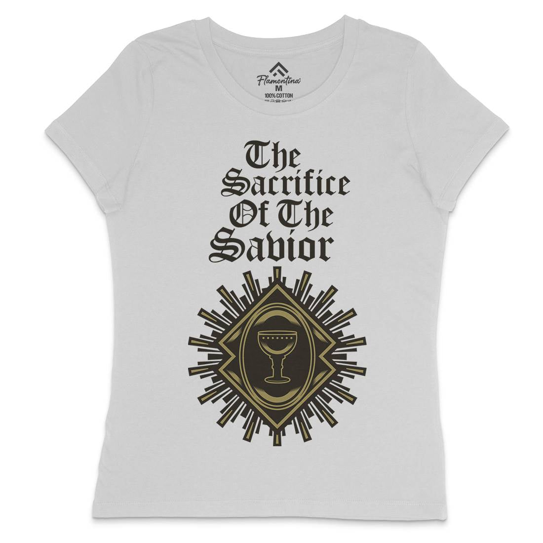 Sacrifice Of The Saviour Womens Crew Neck T-Shirt Religion A385