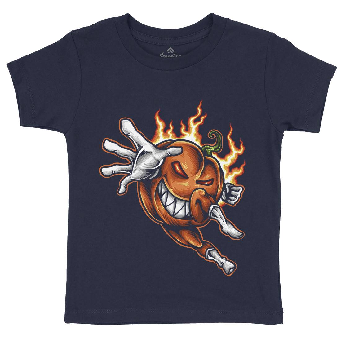 Pumpkin Hero Kids Crew Neck T-Shirt Halloween A455