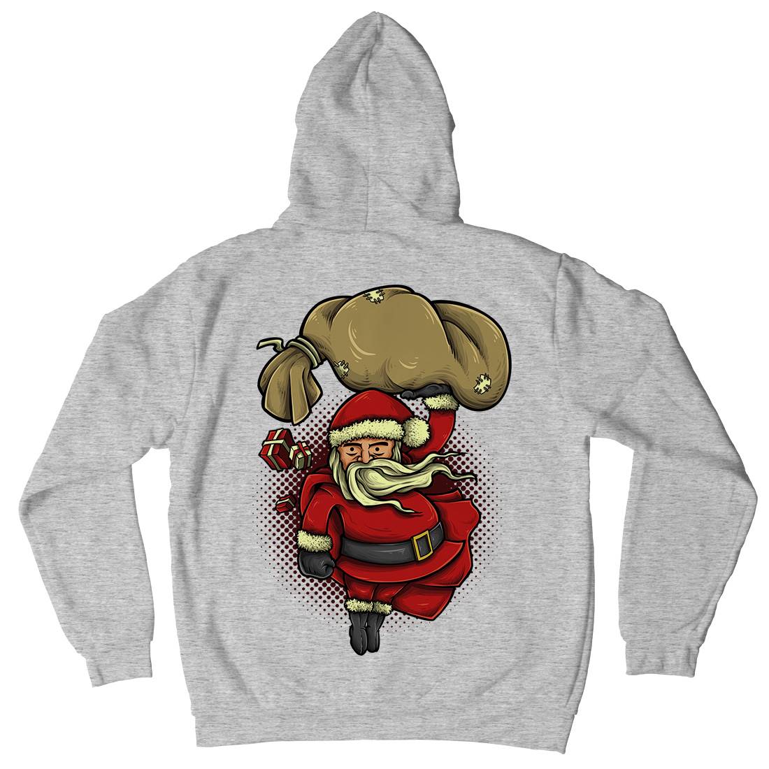 Super Santa Mens Hoodie With Pocket Christmas A476