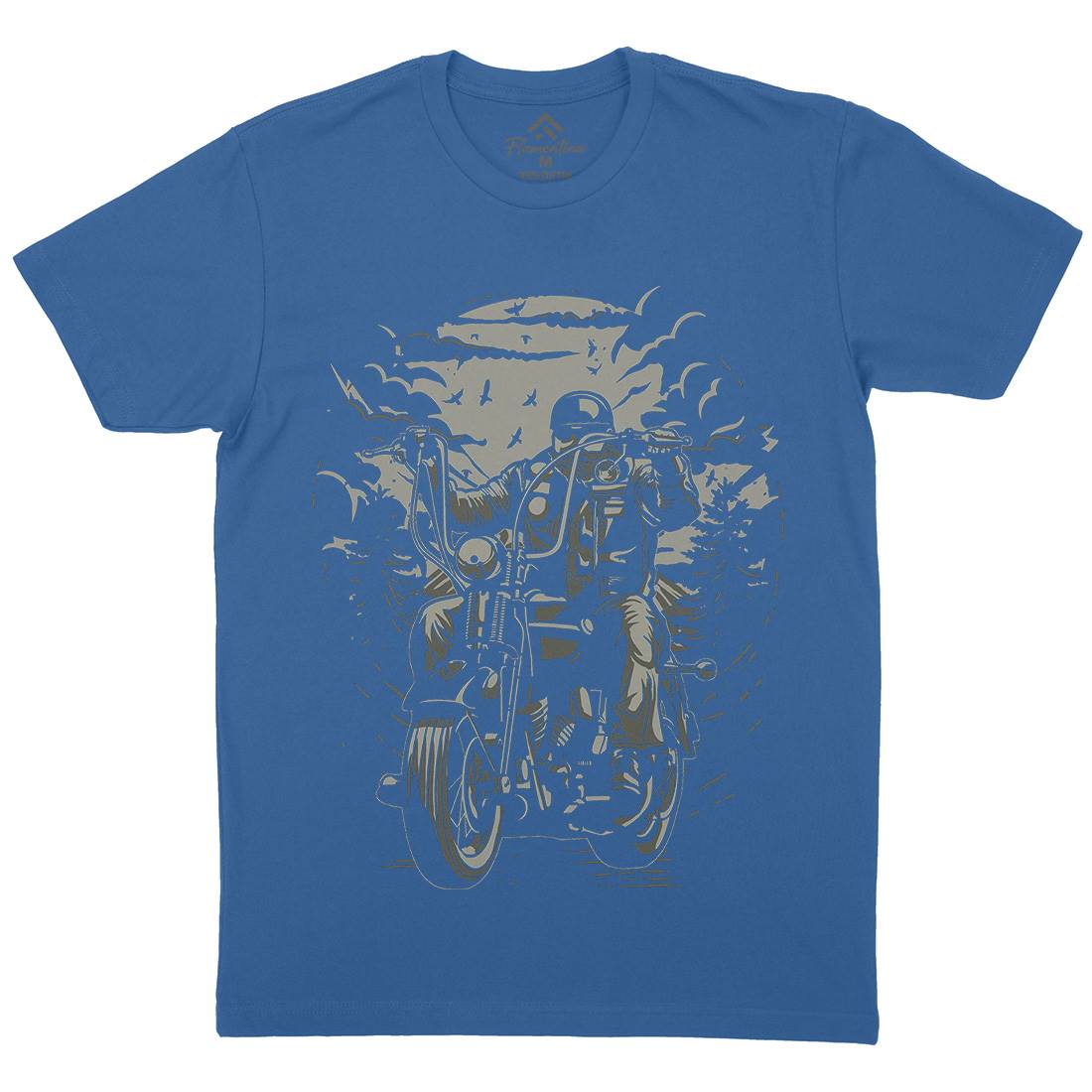 Live To Ride Motorcycle Mens Crew Neck T-Shirt Horror A552