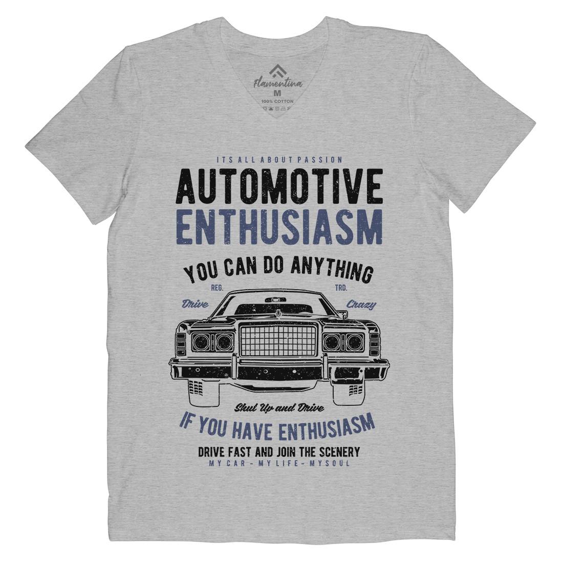 Automotive Enthusiasm Mens V-Neck T-Shirt Cars A614