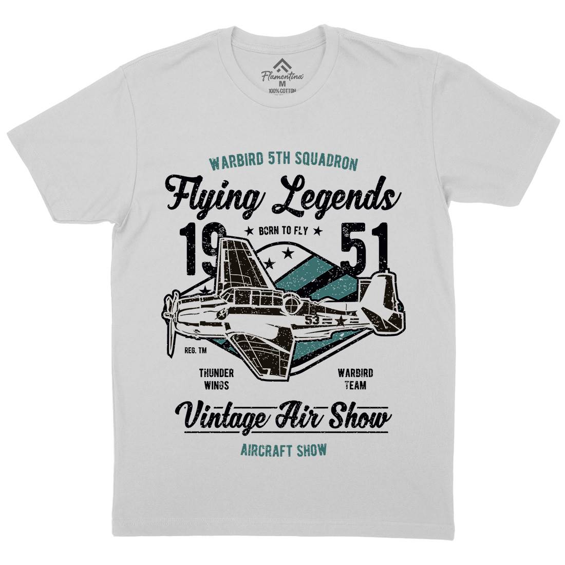 Flying Legends Mens Crew Neck T-Shirt Vehicles A664