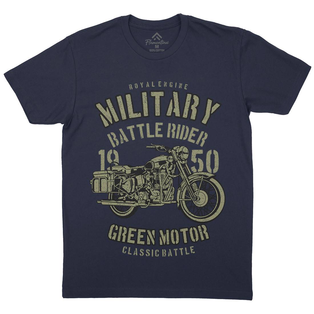 Green Military Ride Mens Crew Neck T-Shirt Army A678