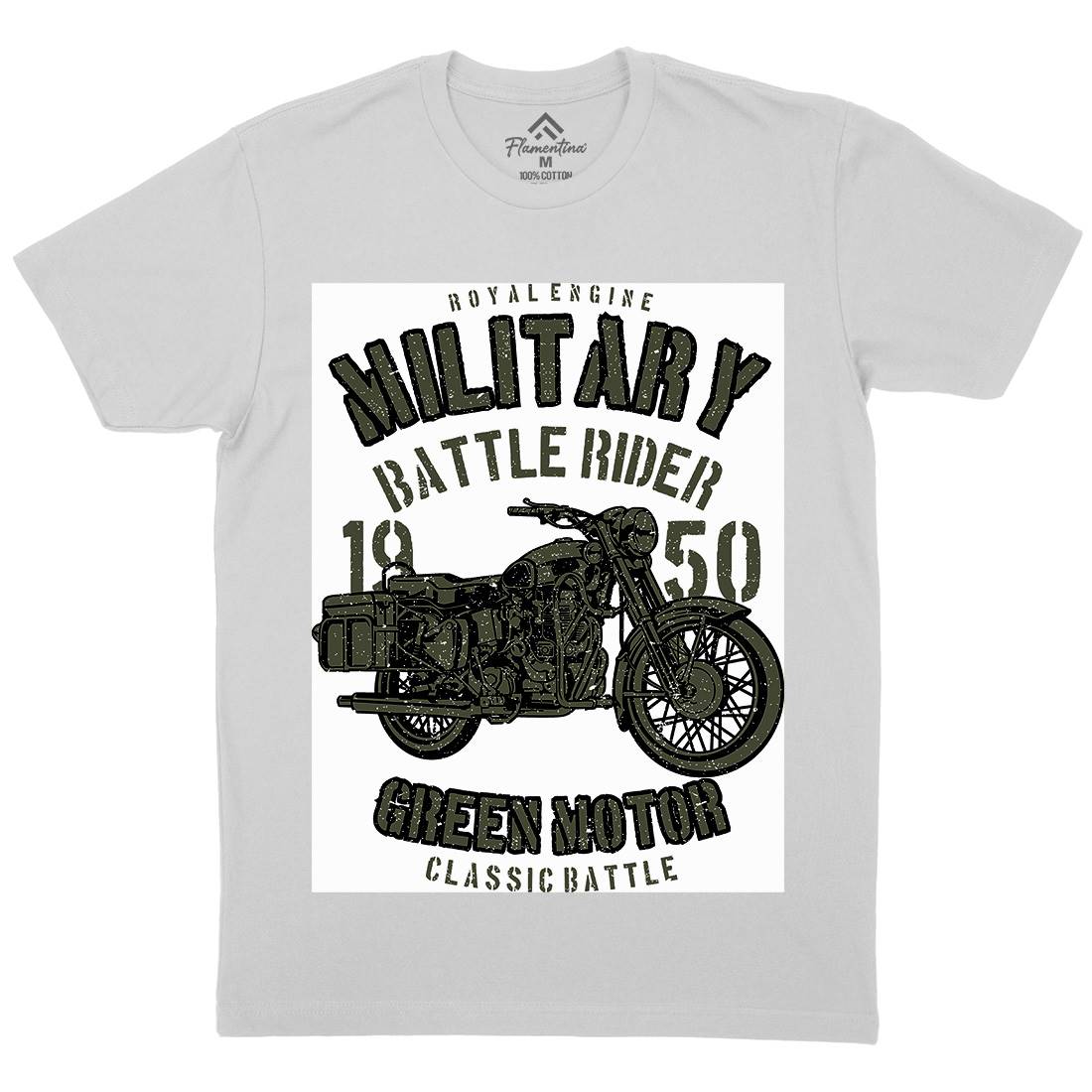 Green Military Ride Mens Crew Neck T-Shirt Army A678
