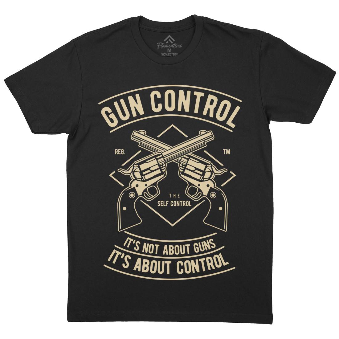 Gun Control Mens Crew Neck T-Shirt American A680