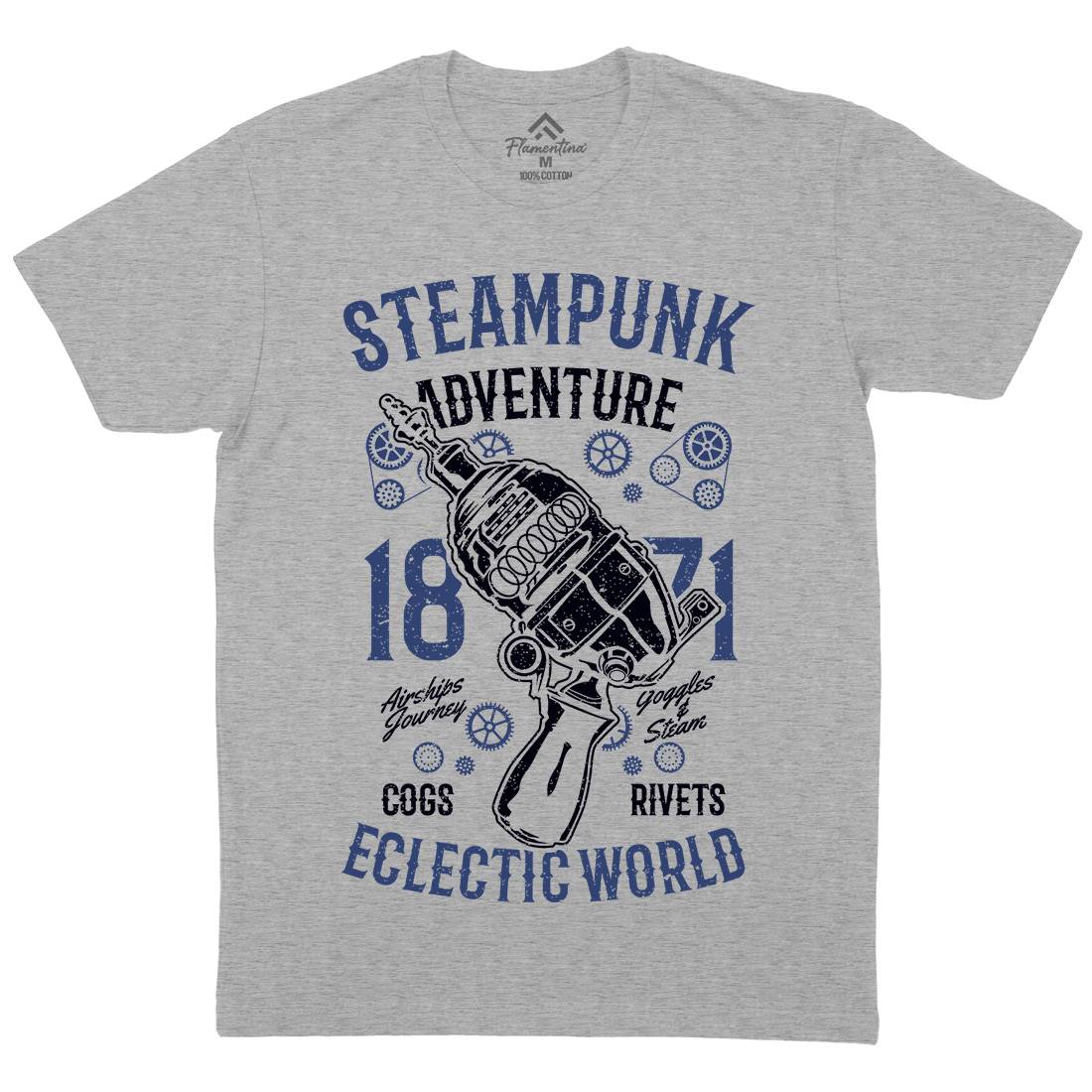 Adventure Mens Crew Neck T-Shirt Steampunk A766