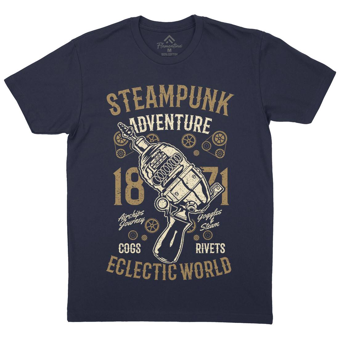Adventure Mens Crew Neck T-Shirt Steampunk A766