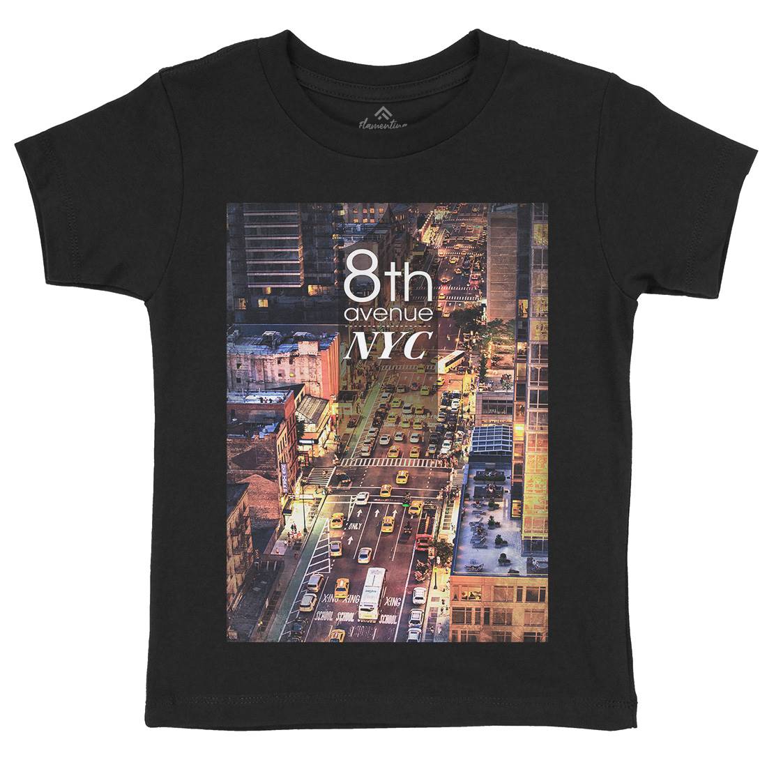 8Th Avenue Nyc Kids Crew Neck T-Shirt Art A801