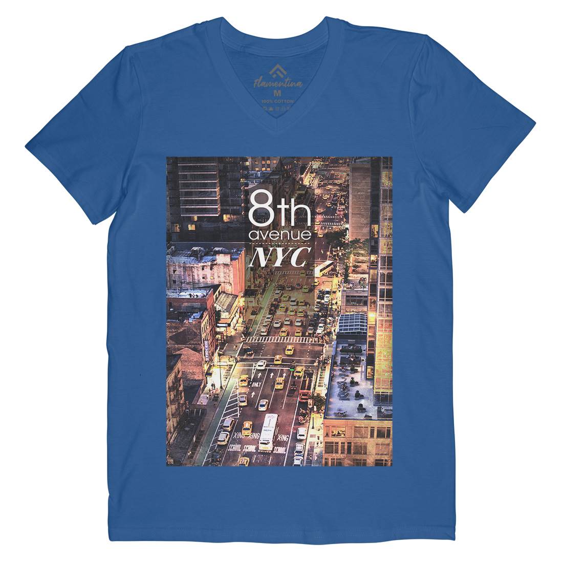 8Th Avenue Nyc Mens V-Neck T-Shirt Art A801