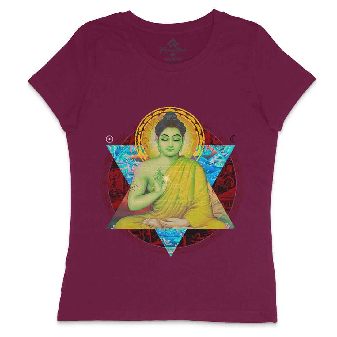 Buddhadharma Womens Crew Neck T-Shirt Illuminati A812
