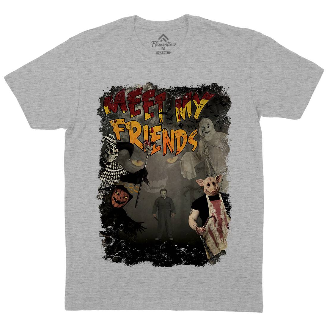 Meet My Friends Mens Crew Neck T-Shirt Horror A875
