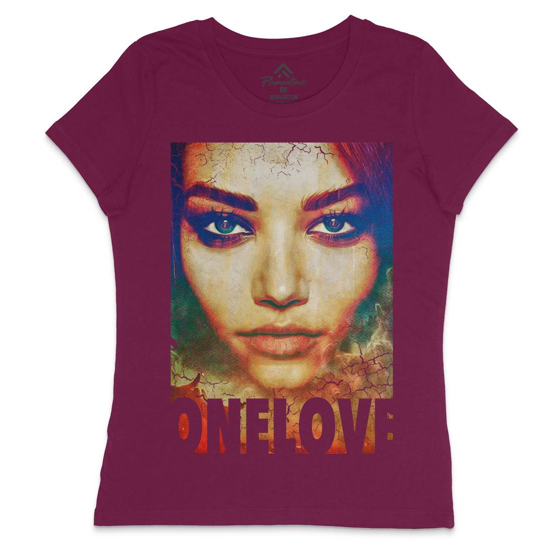 One Love Womens Crew Neck T-Shirt Illuminati A892