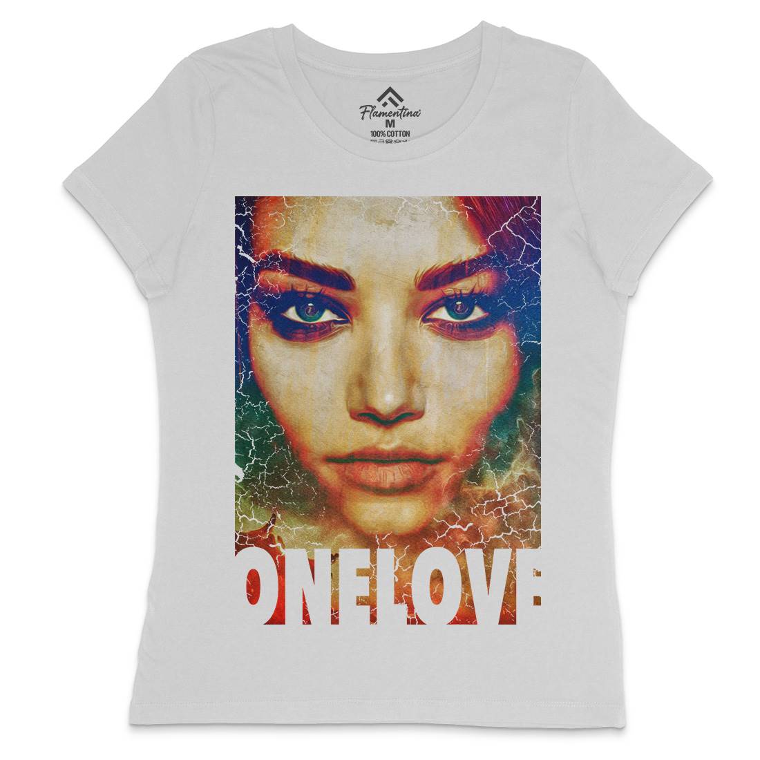 One Love Womens Crew Neck T-Shirt Illuminati A892