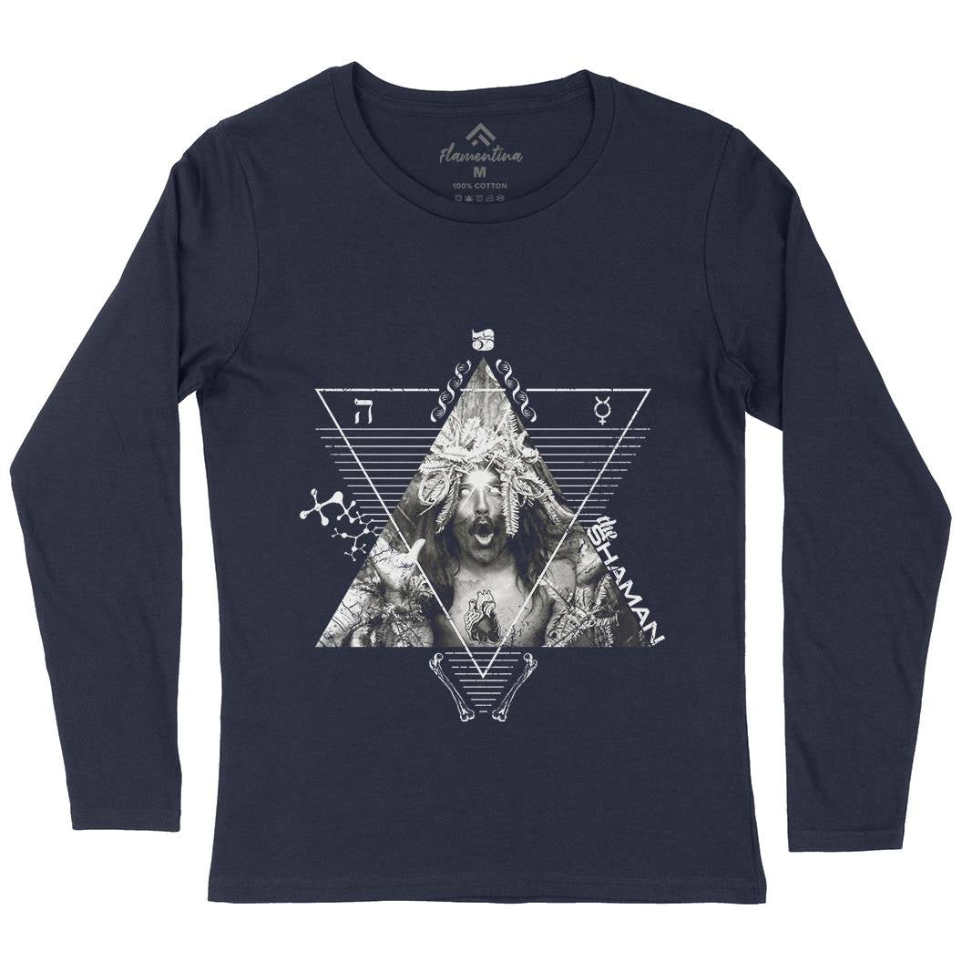 The Shaman Womens Long Sleeve T-Shirt Illuminati A927