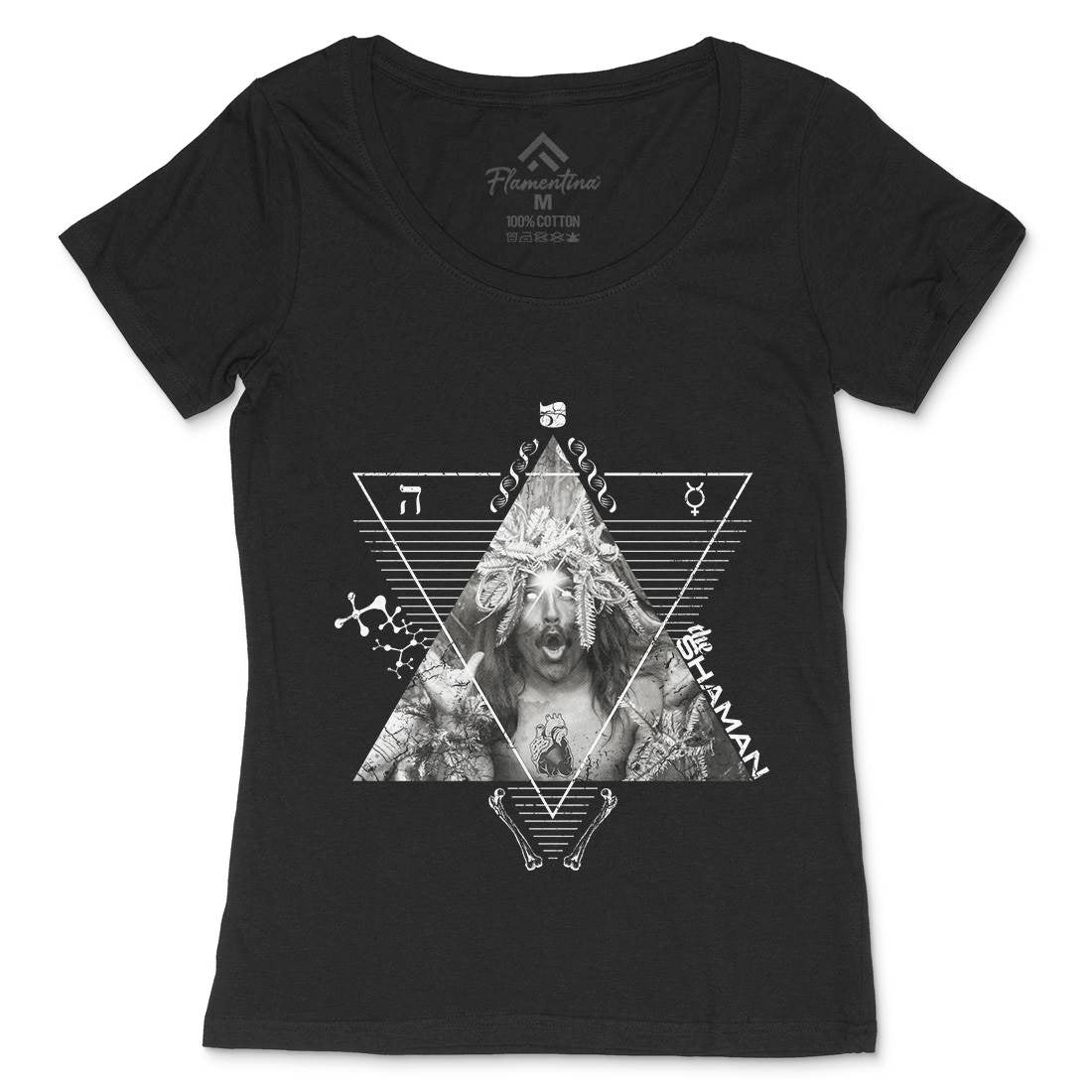 The Shaman Womens Scoop Neck T-Shirt Illuminati A927