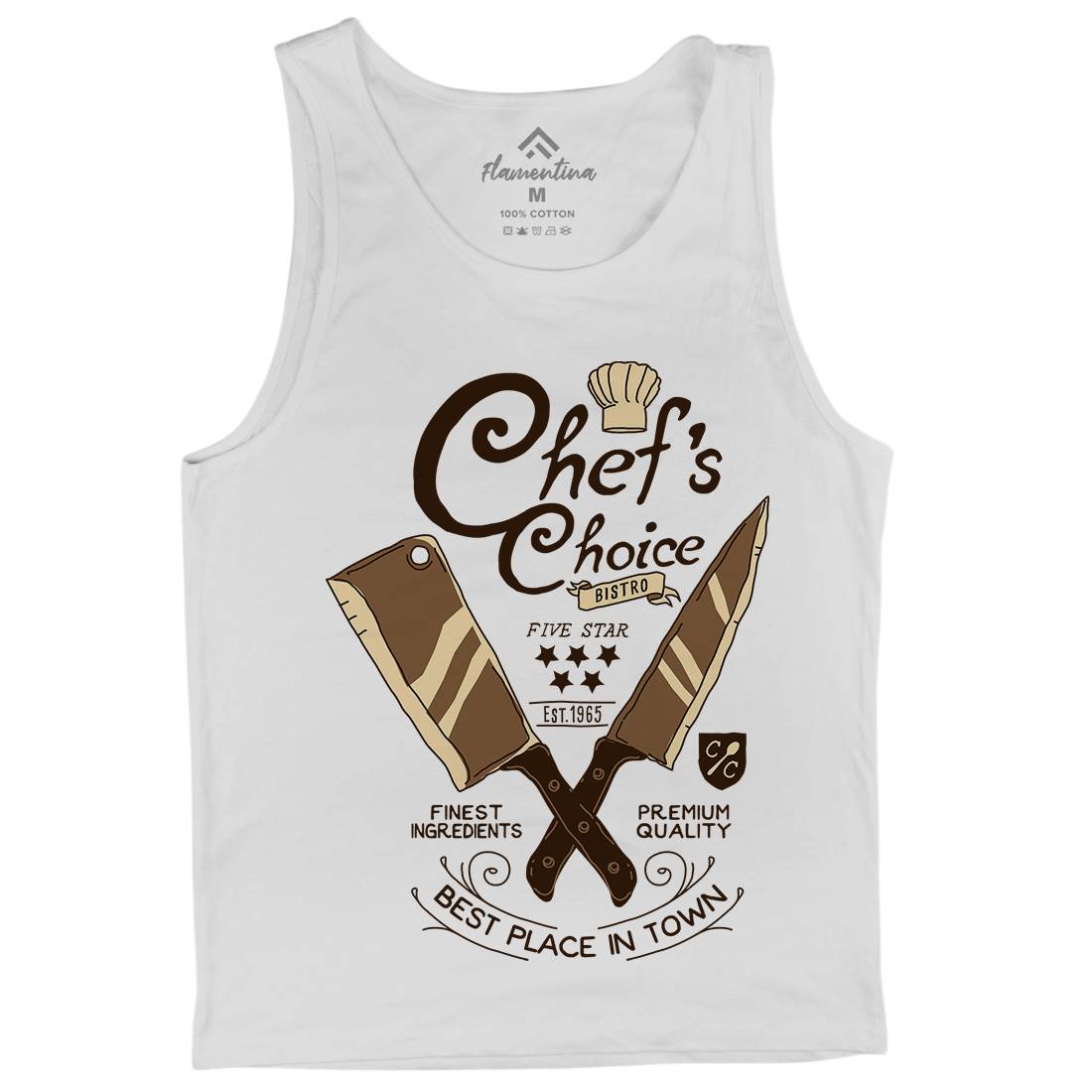 Chef&#39;s Choice Mens Tank Top Vest Food A980