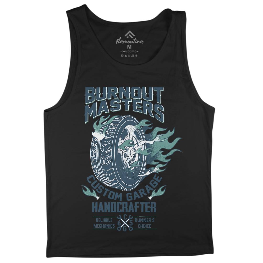 Burnout Masters Mens Tank Top Vest Motorcycles A986