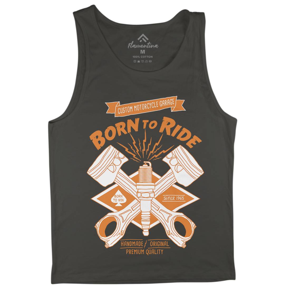 Born To Ride Mens Tank Top Vest Motorcycles A990
