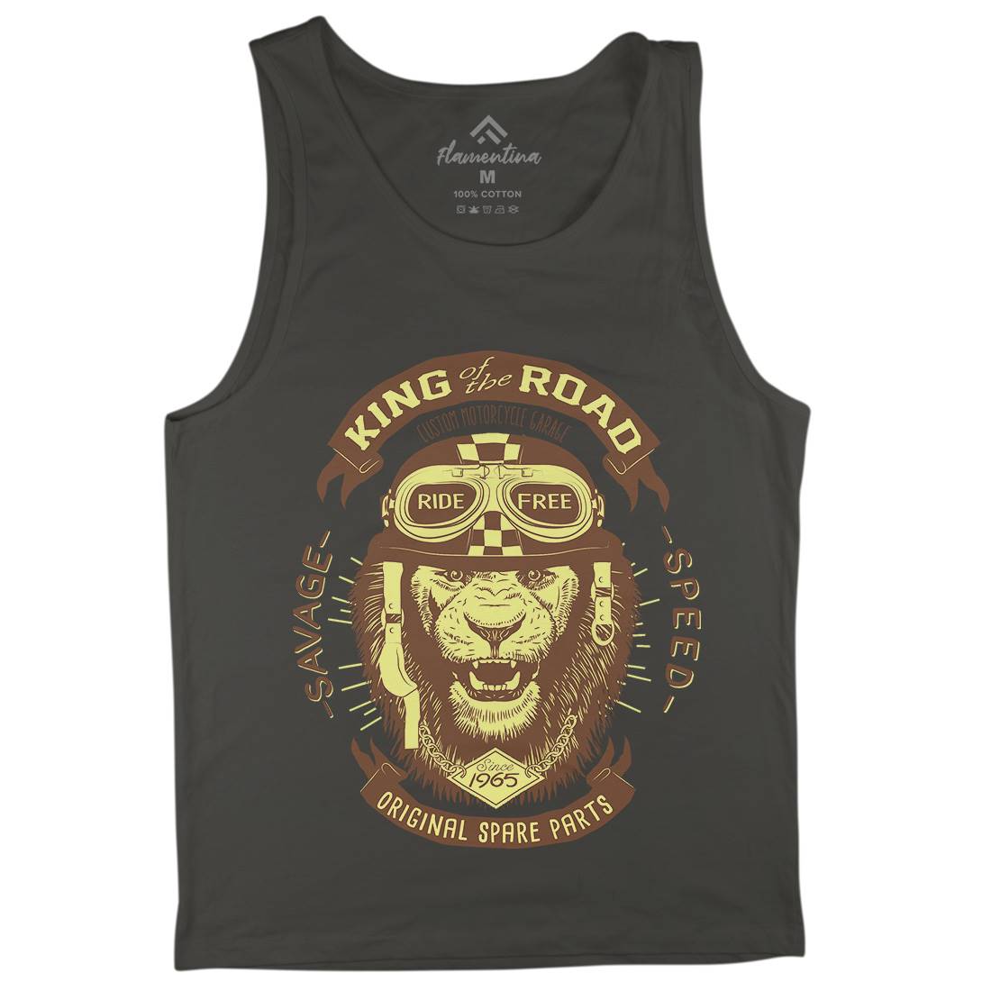 King Of The Road Mens Tank Top Vest Motorcycles A995