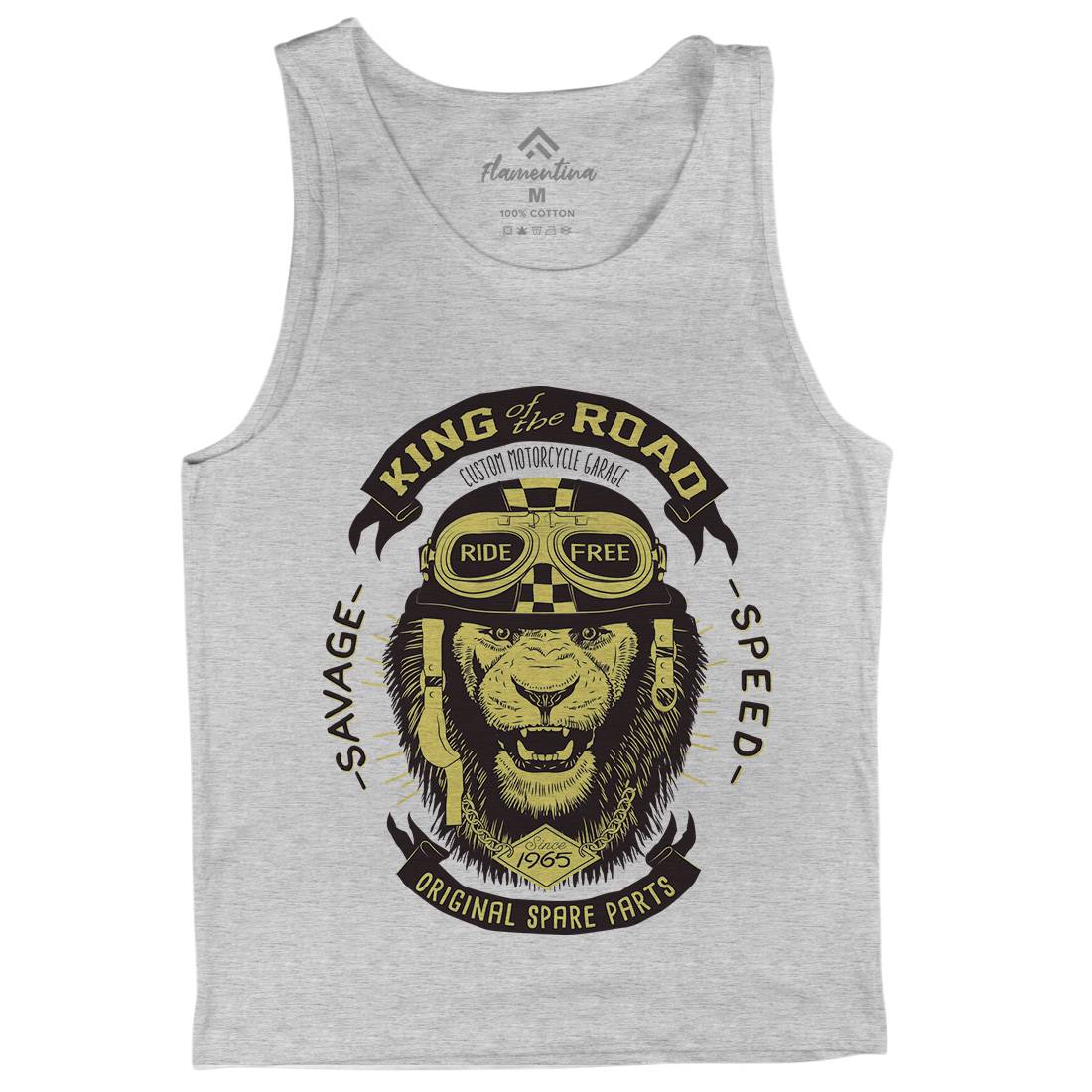 King Of The Road Mens Tank Top Vest Motorcycles A995