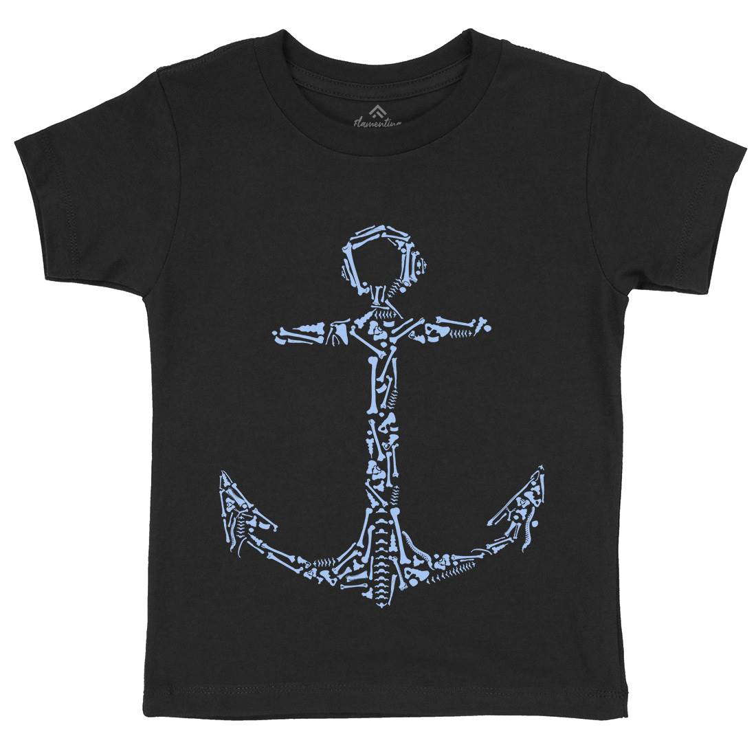 Anchor Bones Kids Crew Neck T-Shirt Navy B002