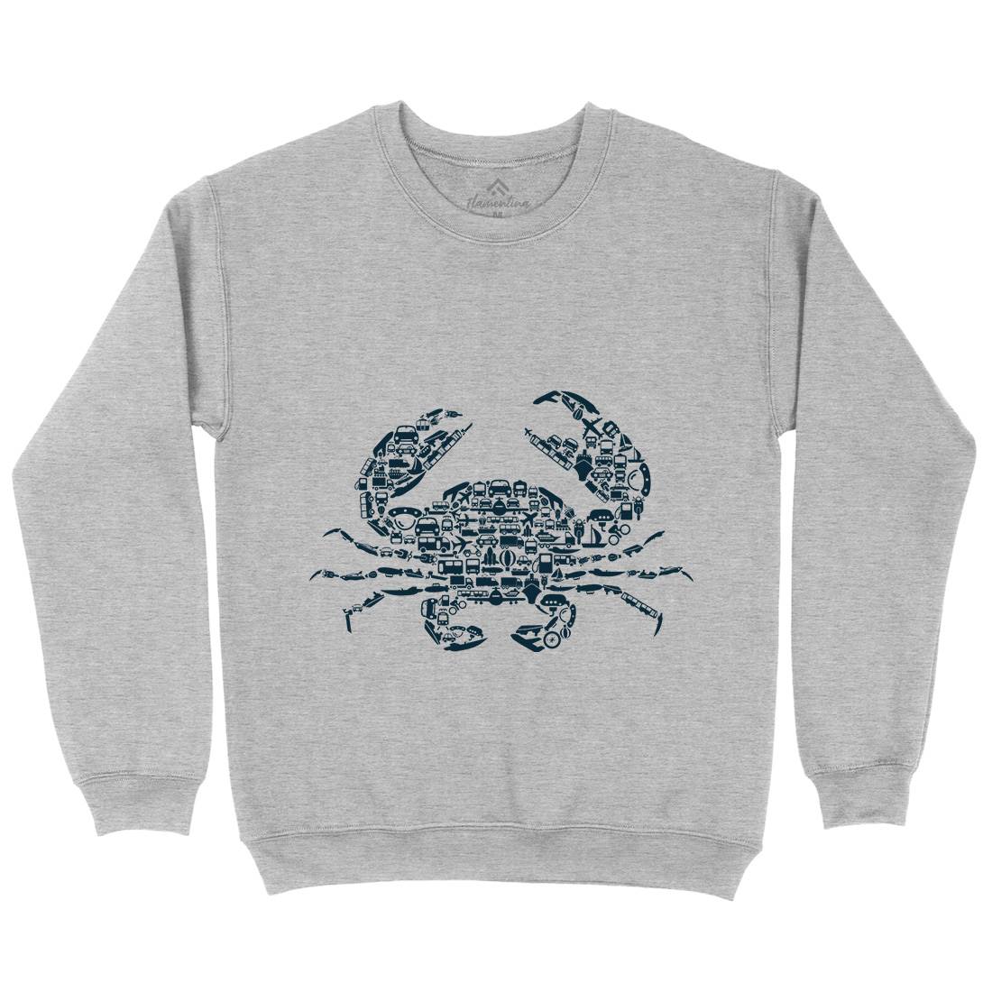 Crab Mens Crew Neck Sweatshirt Animals B019