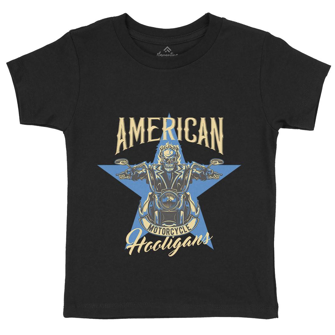 American Kids Crew Neck T-Shirt Motorcycles B144