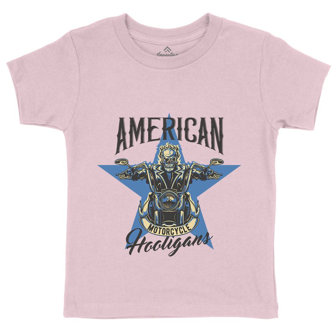 American Kids Crew Neck T-Shirt Motorcycles B144