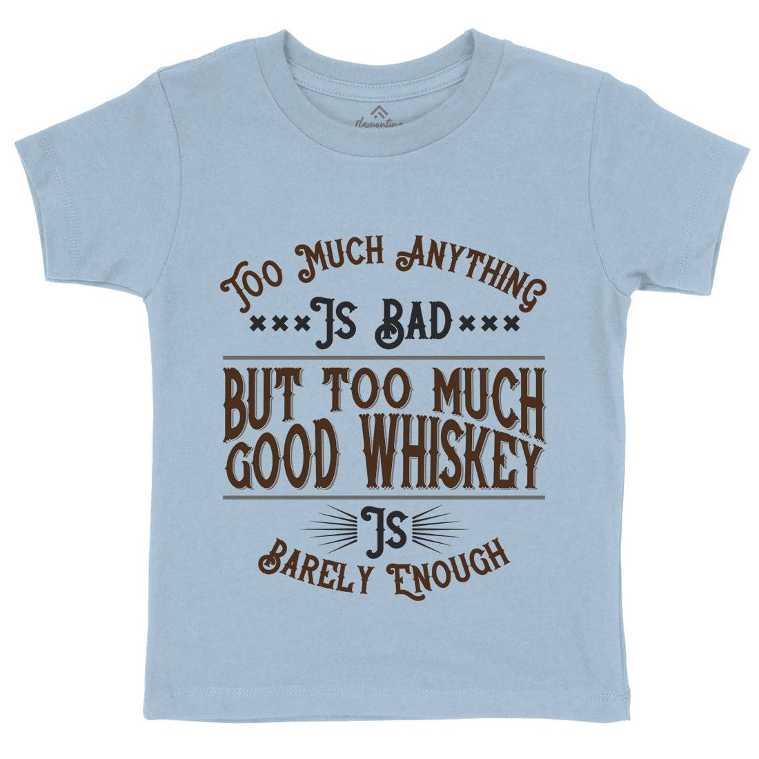 Good Whiskey Kids Organic Crew Neck T-Shirt Drinks B372