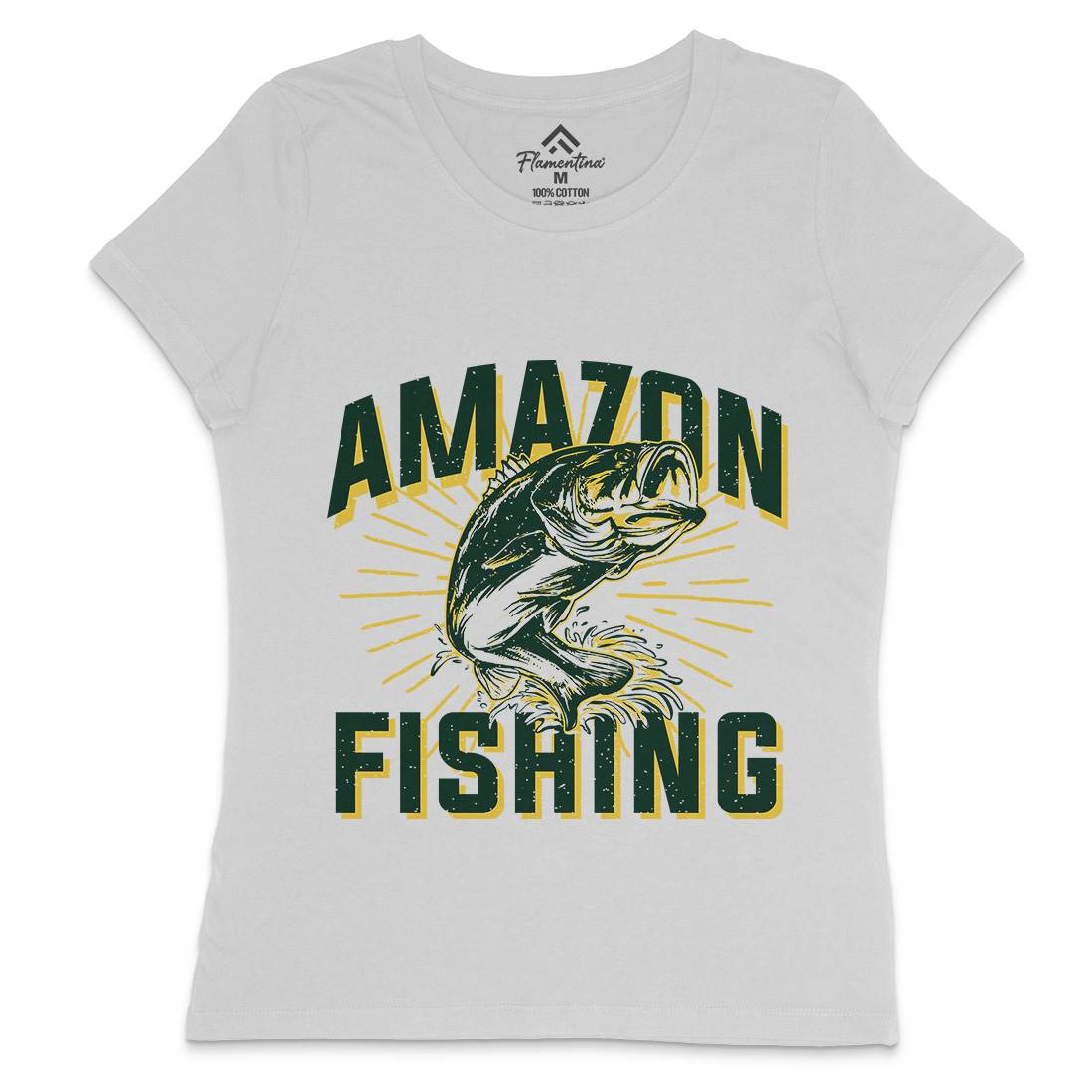 Amazon Womens Crew Neck T-Shirt Fishing B678