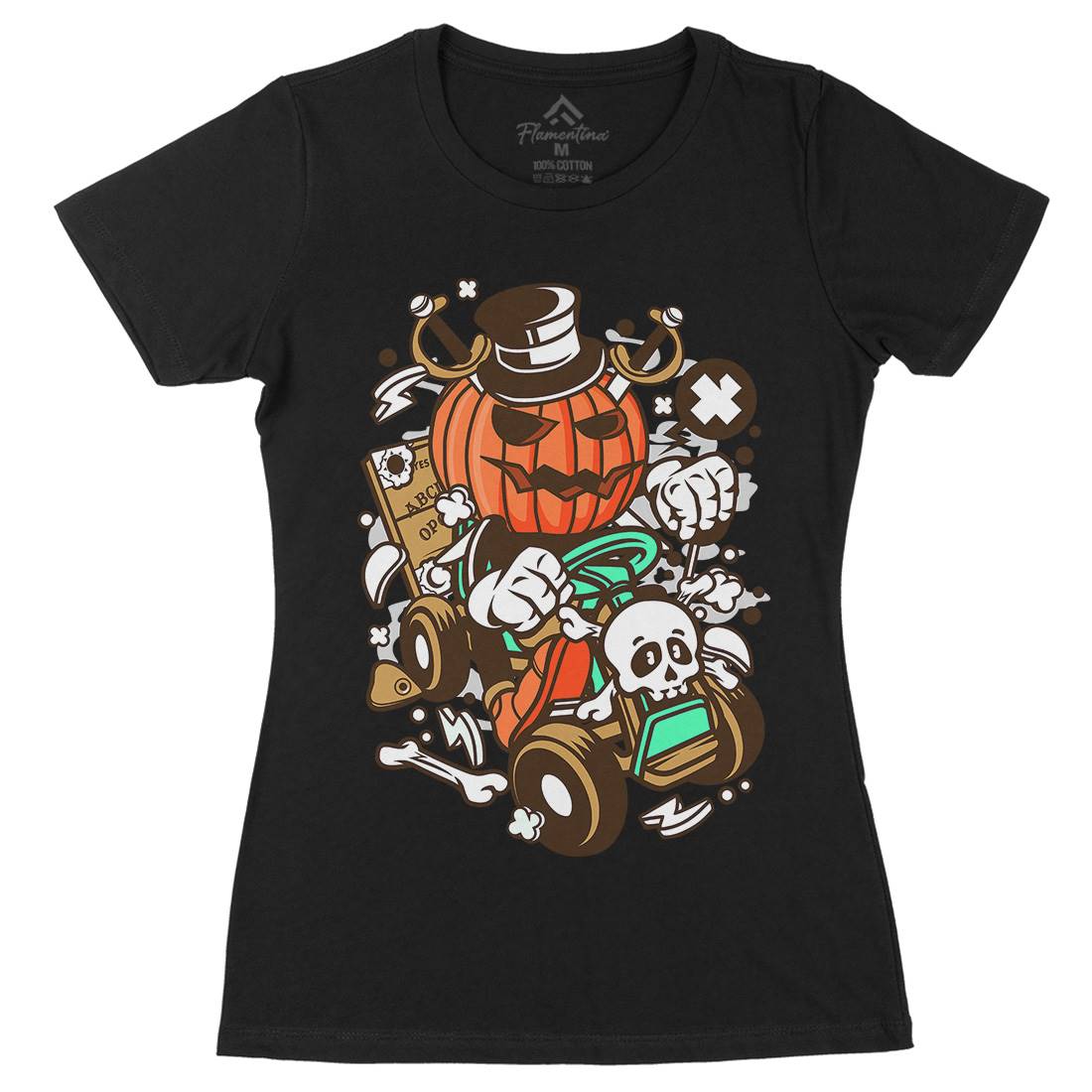 Ride Womens Organic Crew Neck T-Shirt Halloween C133