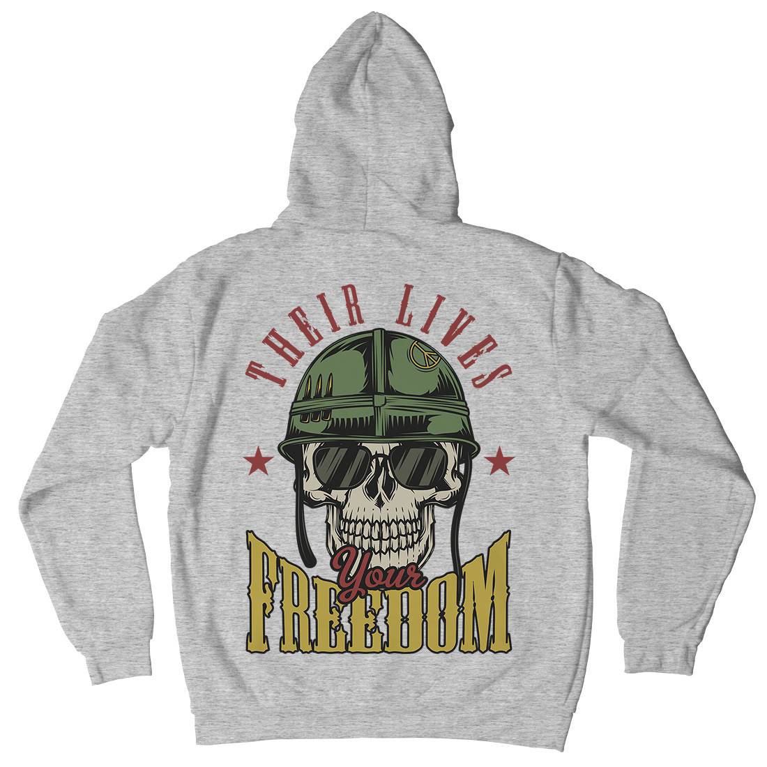 Your Freedom Mens Hoodie With Pocket Army C899