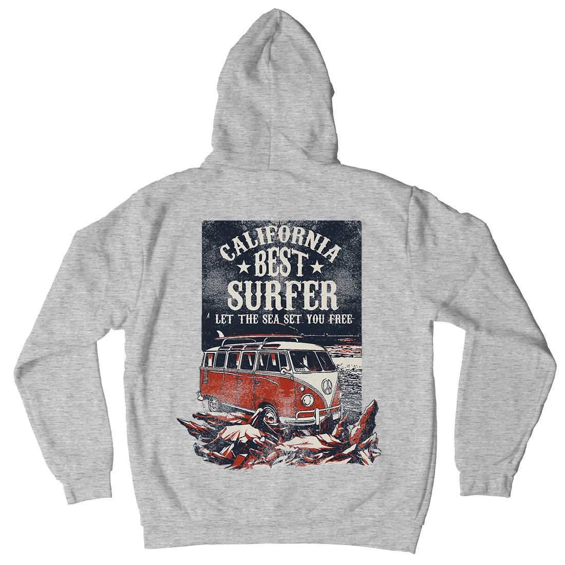 Let The Sea Set You Free Mens Hoodie With Pocket Surf C956