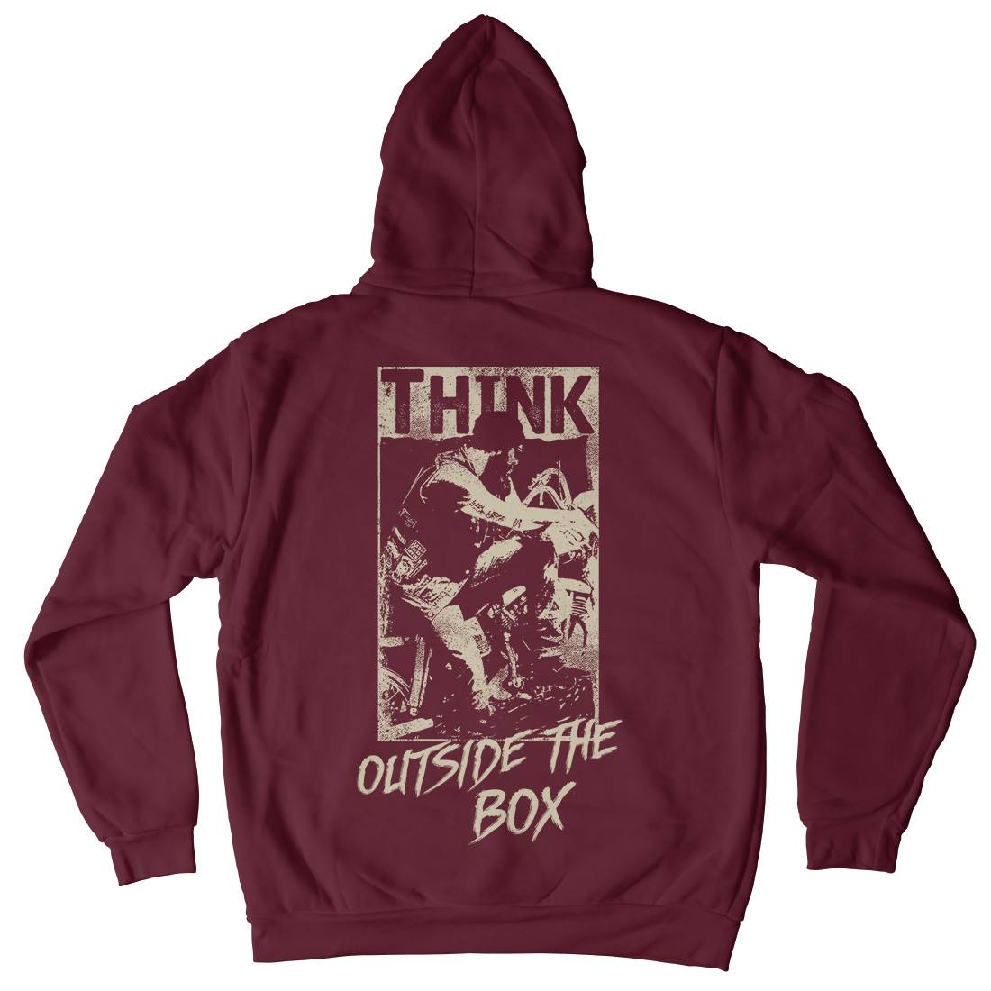 Think Outside The Box Mens Hoodie With Pocket Motorcycles C991