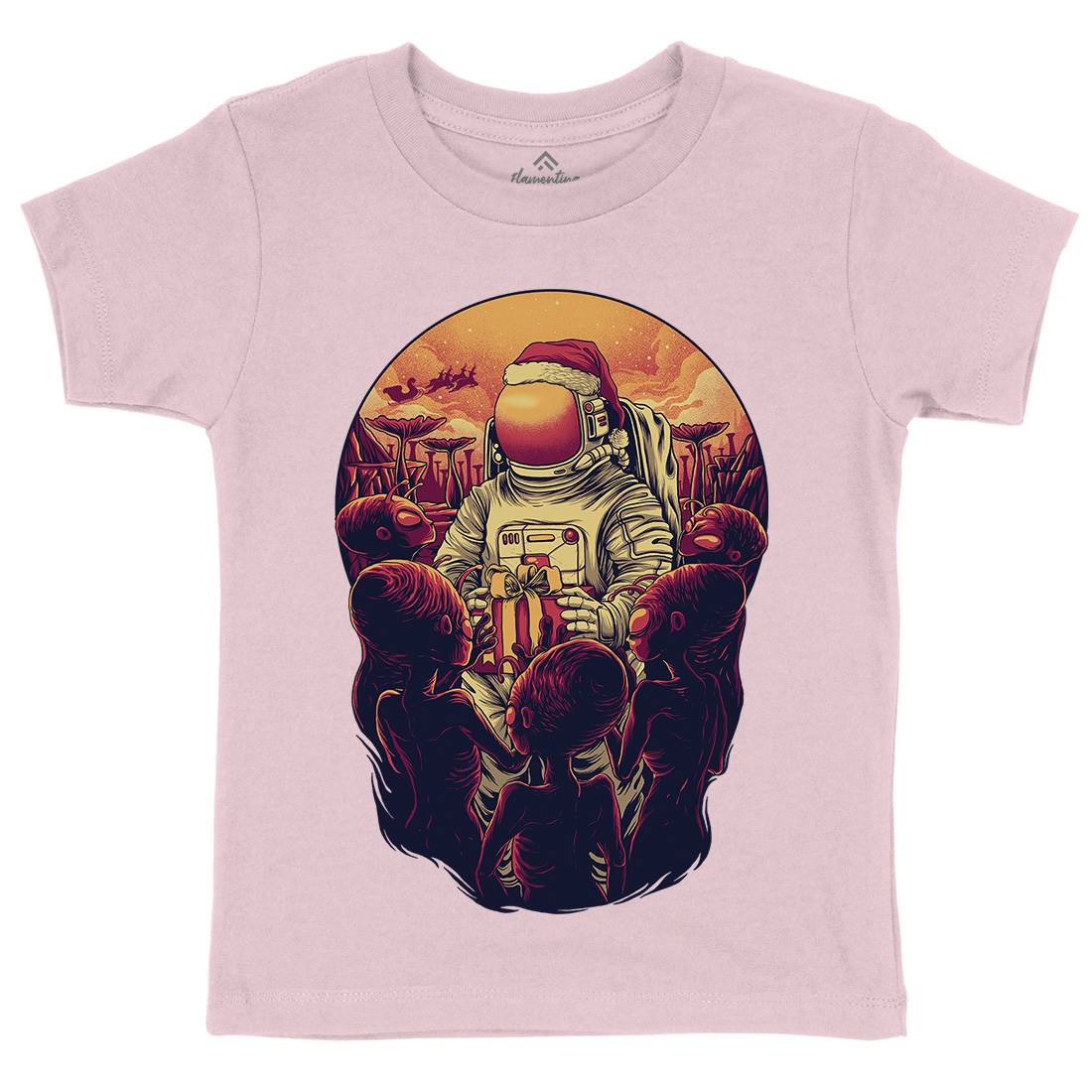 Alien Planet Kids Organic Crew Neck T-Shirt Space D002
