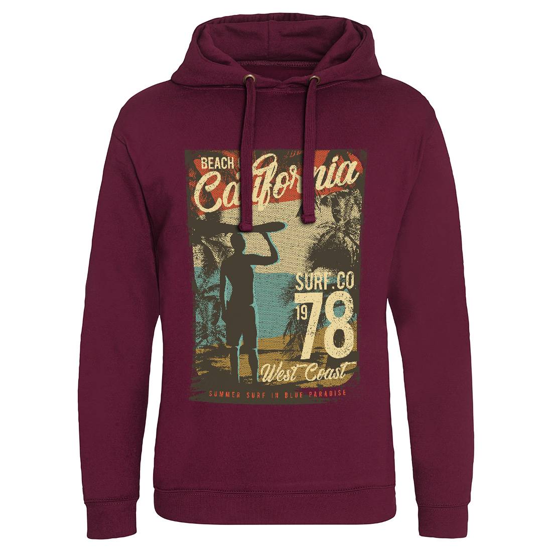 Beach Of California Mens Hoodie Without Pocket Holiday D009