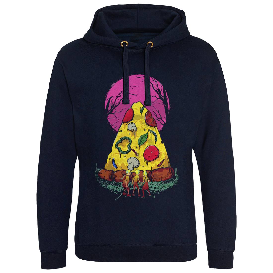 Pizza Monster Mens Hoodie Without Pocket Food D065