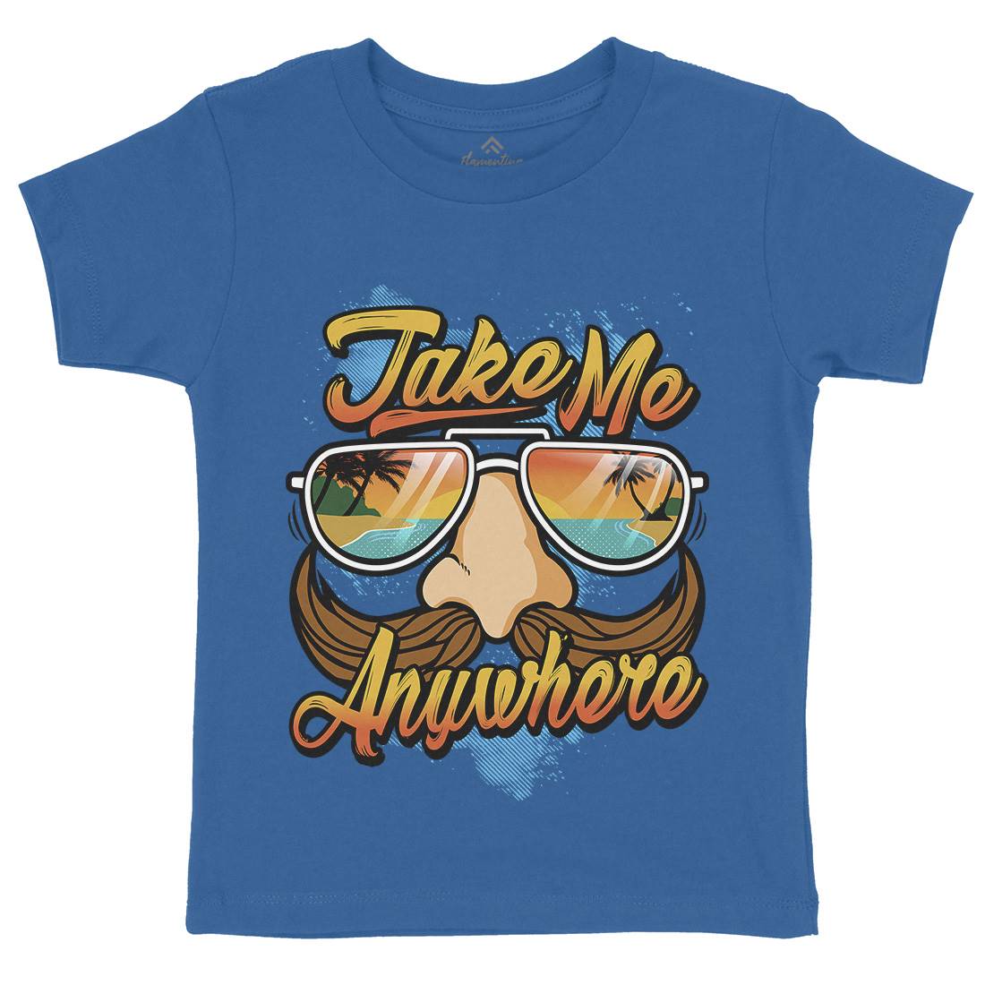 Summer Time Kids Crew Neck T-Shirt Holiday D088
