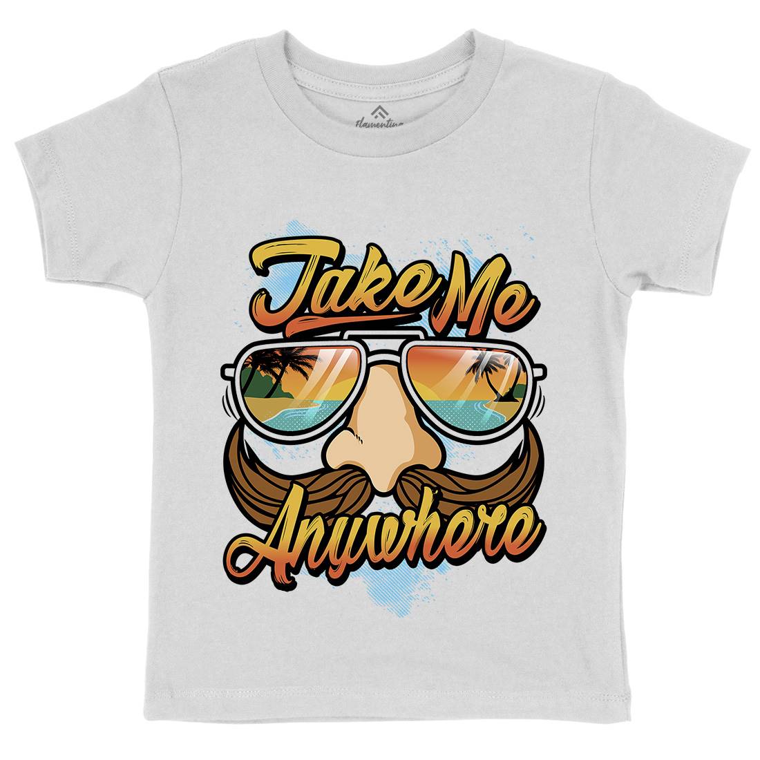 Summer Time Kids Crew Neck T-Shirt Holiday D088