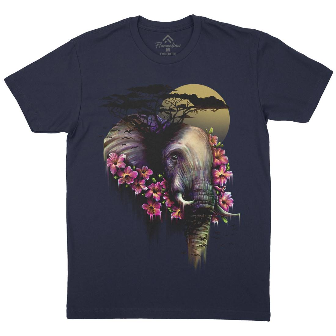 Wild Bloom Mens Crew Neck T-Shirt Nature D091