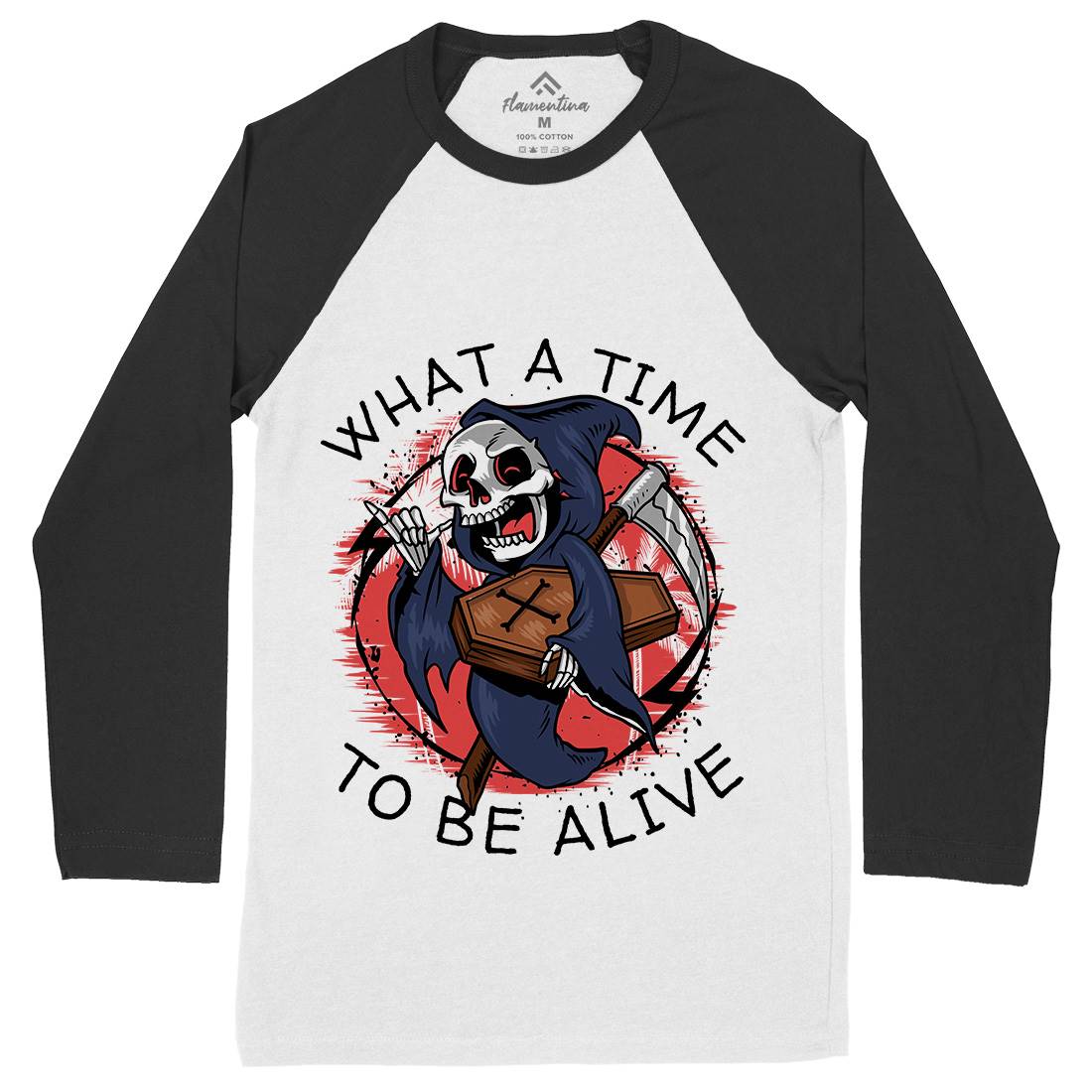 What A Time To Be Alive Mens Long Sleeve Baseball T-Shirt Funny D096