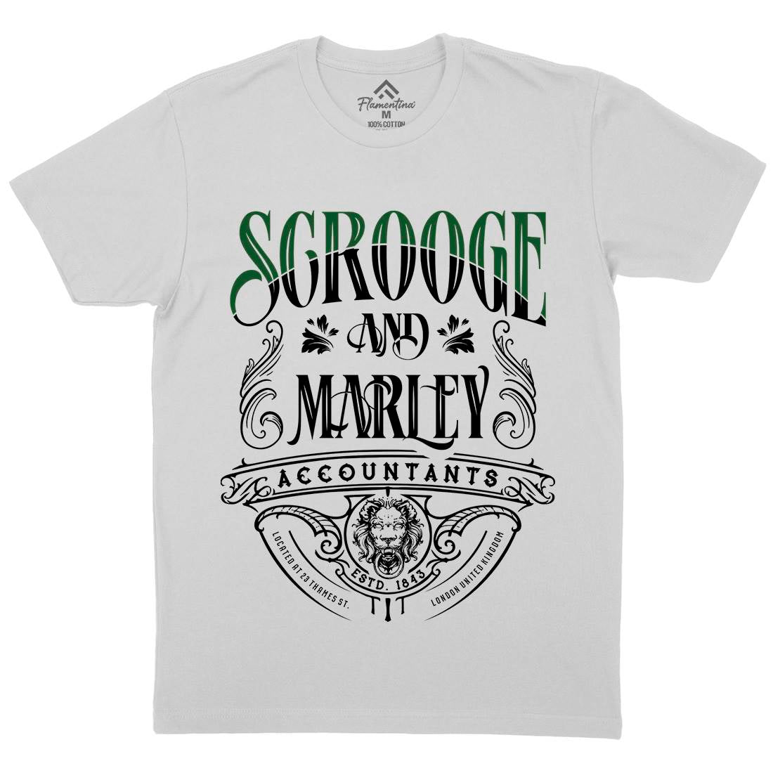 Scrooge And Marley Mens Crew Neck T-Shirt Christmas D100