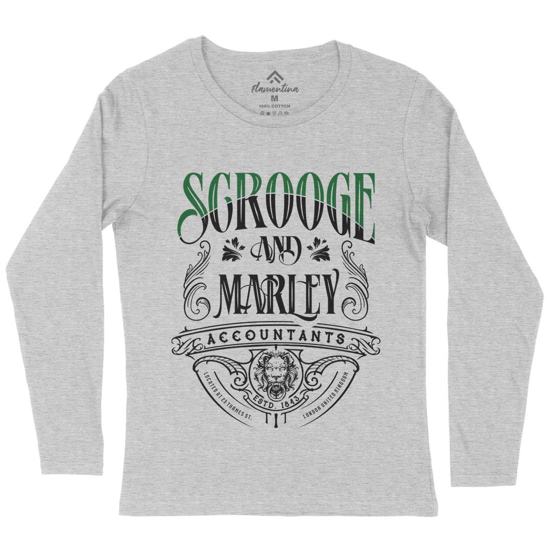 Scrooge And Marley Womens Long Sleeve T-Shirt Christmas D100