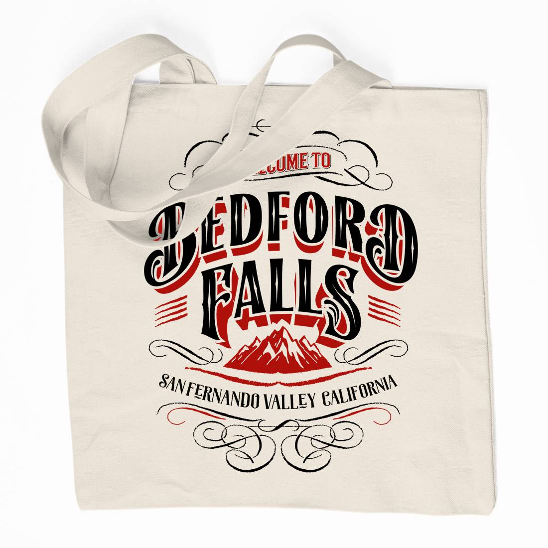 Bedford Falls Organic Premium Cotton Tote Bag Christmas D148